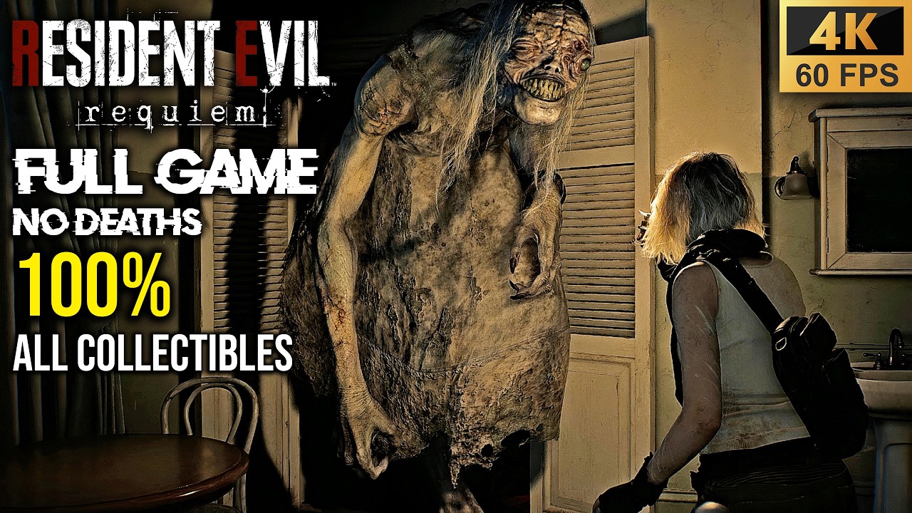 RESIDENT EVIL REQUIEM 100% FULL Game Walkthrough - ALL Collectibles - No Deaths (4K60fps)