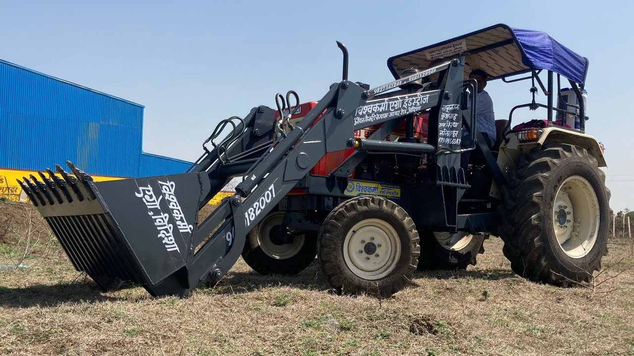 SWARAJ (855) HP TRACTOR JCB LODER FULL HEAVY MATERIAL VISHWAKARMA AGRO INDUSTRIES VIDISHA (MP)