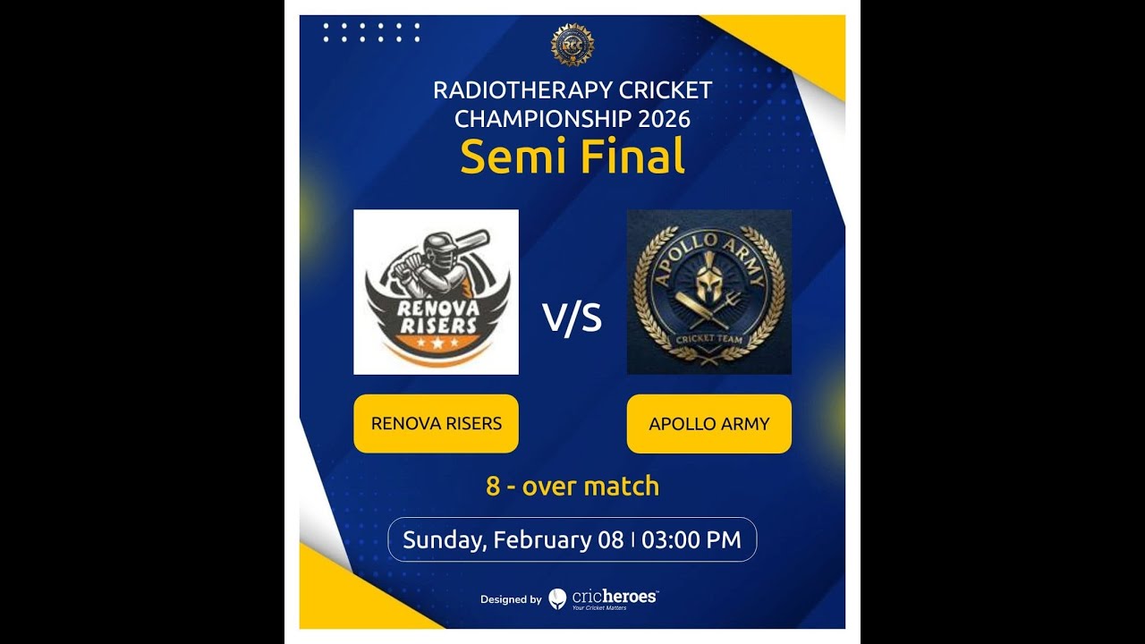 🔴Live: APOLLO ARMY V/S RENOVA RISERS | RAIOTHERAPY CRICKET CHAMPIONSHIP 2026 | SPORTS CT