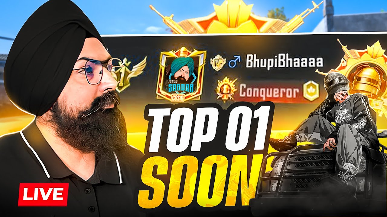 RANK PUSH ROAD TO #1 CONQUEROR #aslasardar #bgmilive #bgmiindia #live #shortsfeed