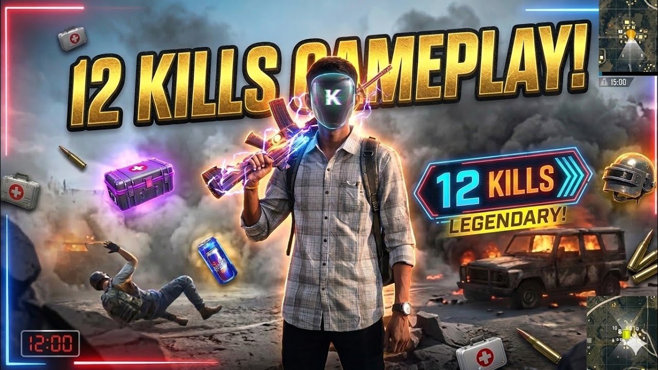 12 KILL BR RENK MATCH NONSTOP BRO ll IS CHENLKO 100 SUBSCRIBER KRADO BHAI 😁🔥