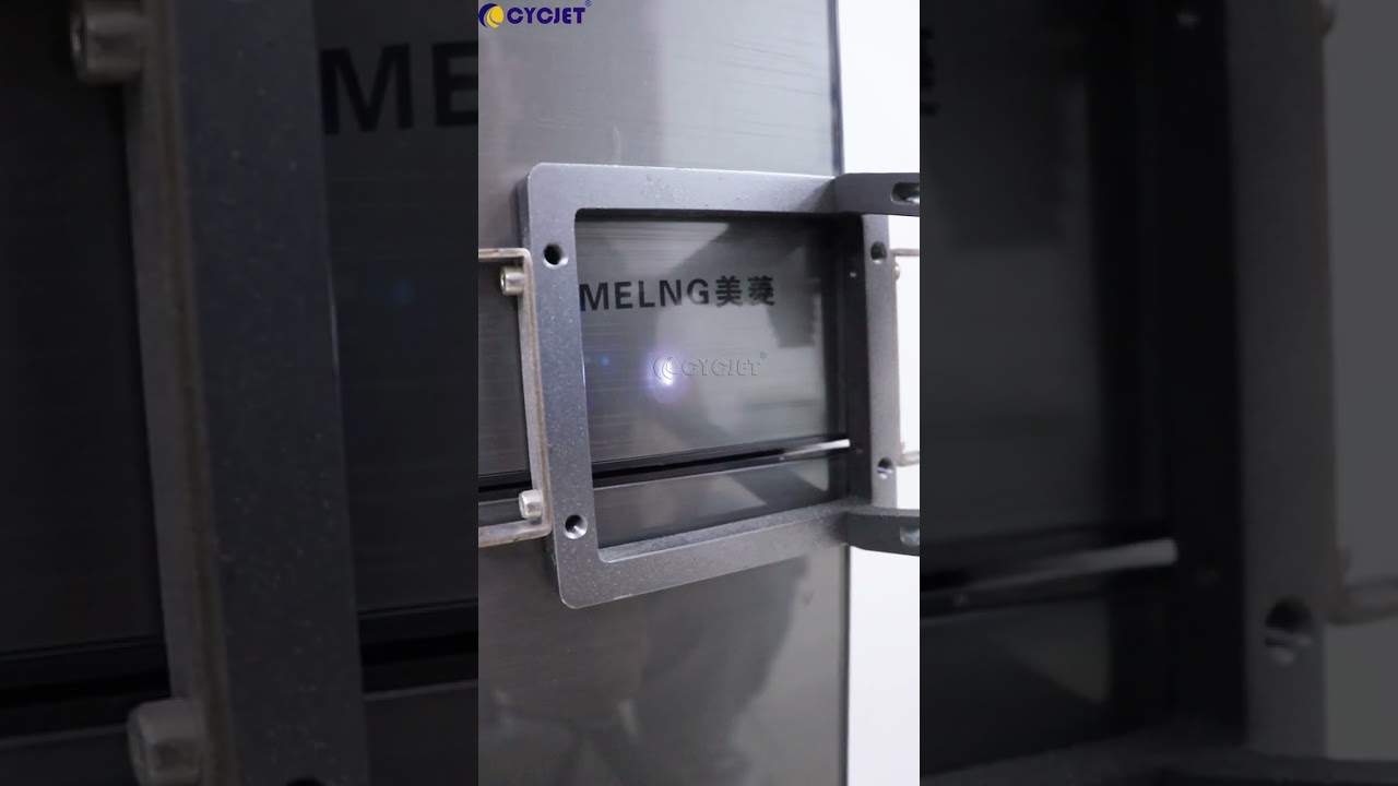 How to DIY mark logo on water dispenser by CYCJET New Type M20 Handheld Laser Engraving Machine