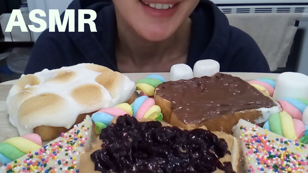 ASMR Fairy Bread, Marshmallow, PB & J, Nutella | EATING SOUNDS (No Talking) [Mukbang] - YeeSu ASMR