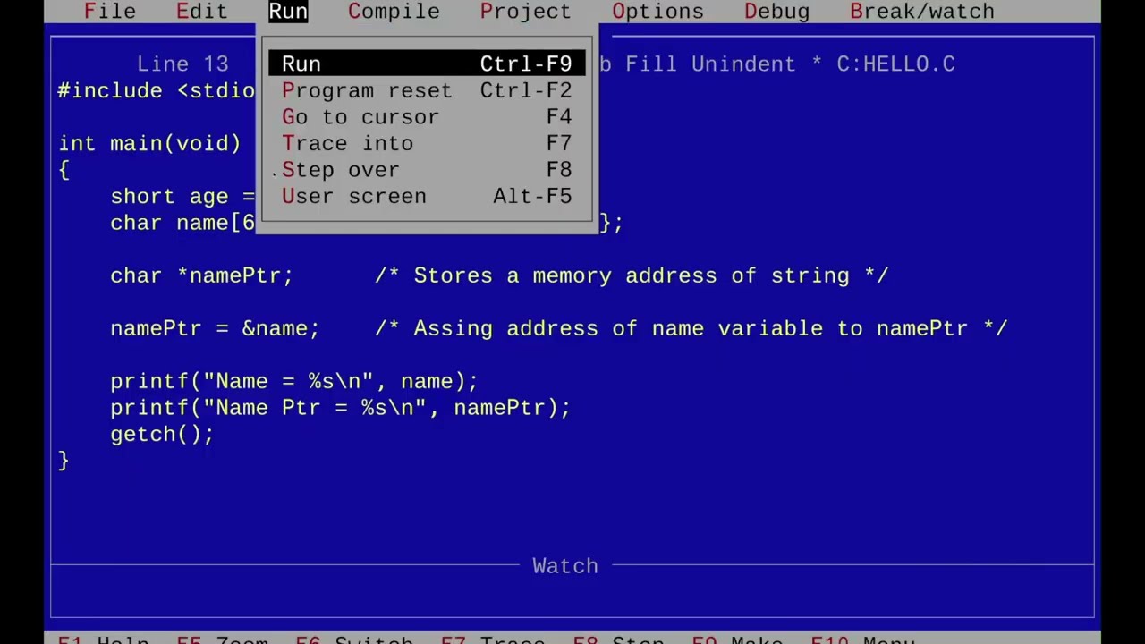 Old developer tools - Turbo C