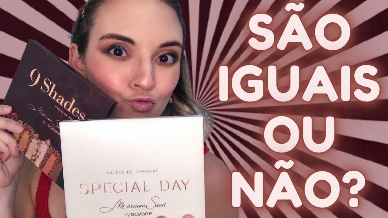 Comparando as paletas da *MARI SAAD* - SPECIAL DAY x 9 SHADES - elas s&atilde;o iguais? | Melina Barile