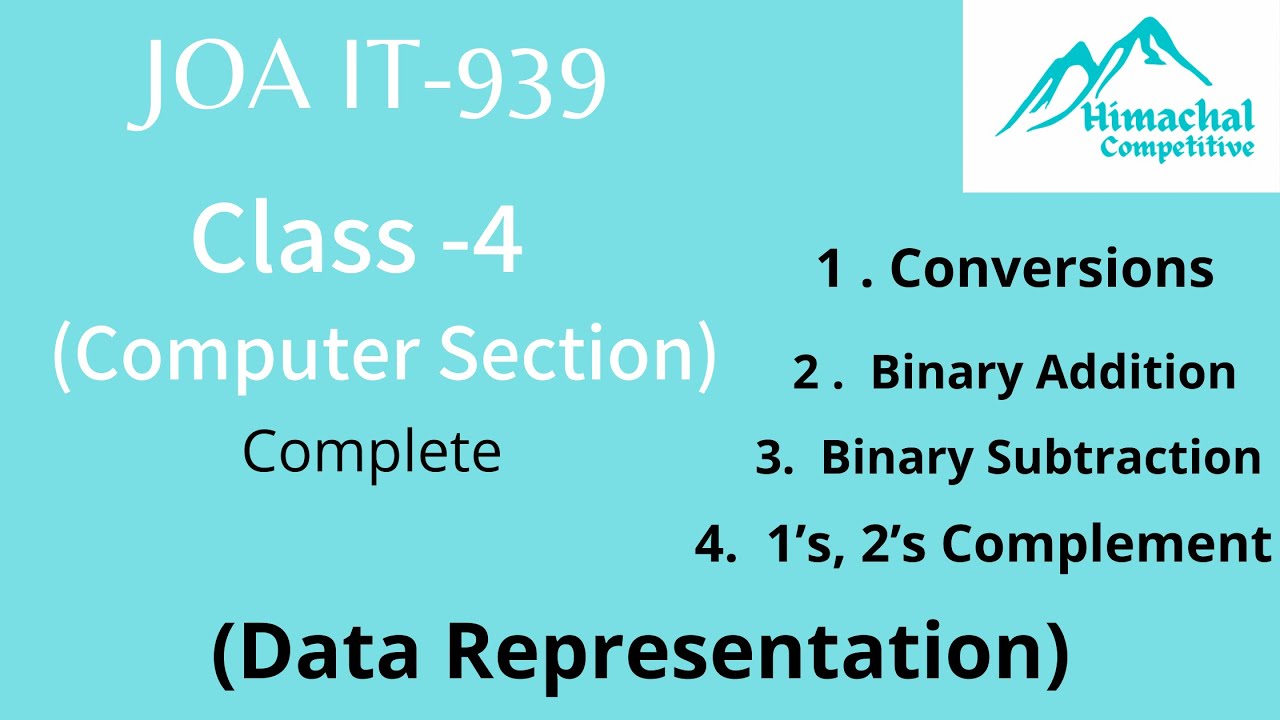 JOA IT 939 Preparation || Computer Section Class-4 @himachalcompetitive