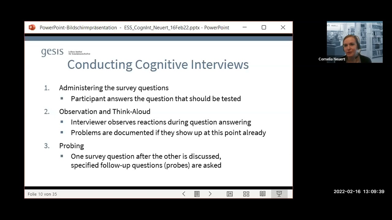 How to conduct cognitive interviews online