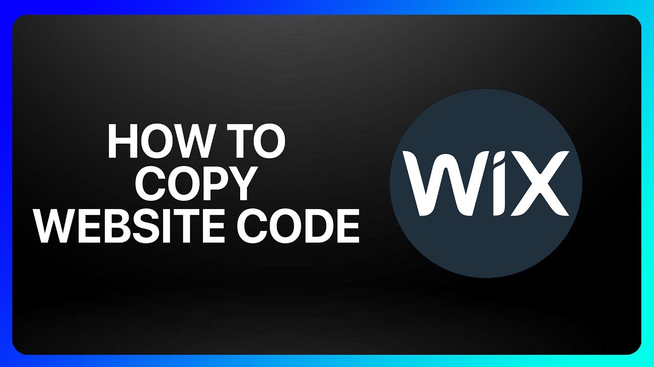 How To Copy Wix Website Code Tutorial