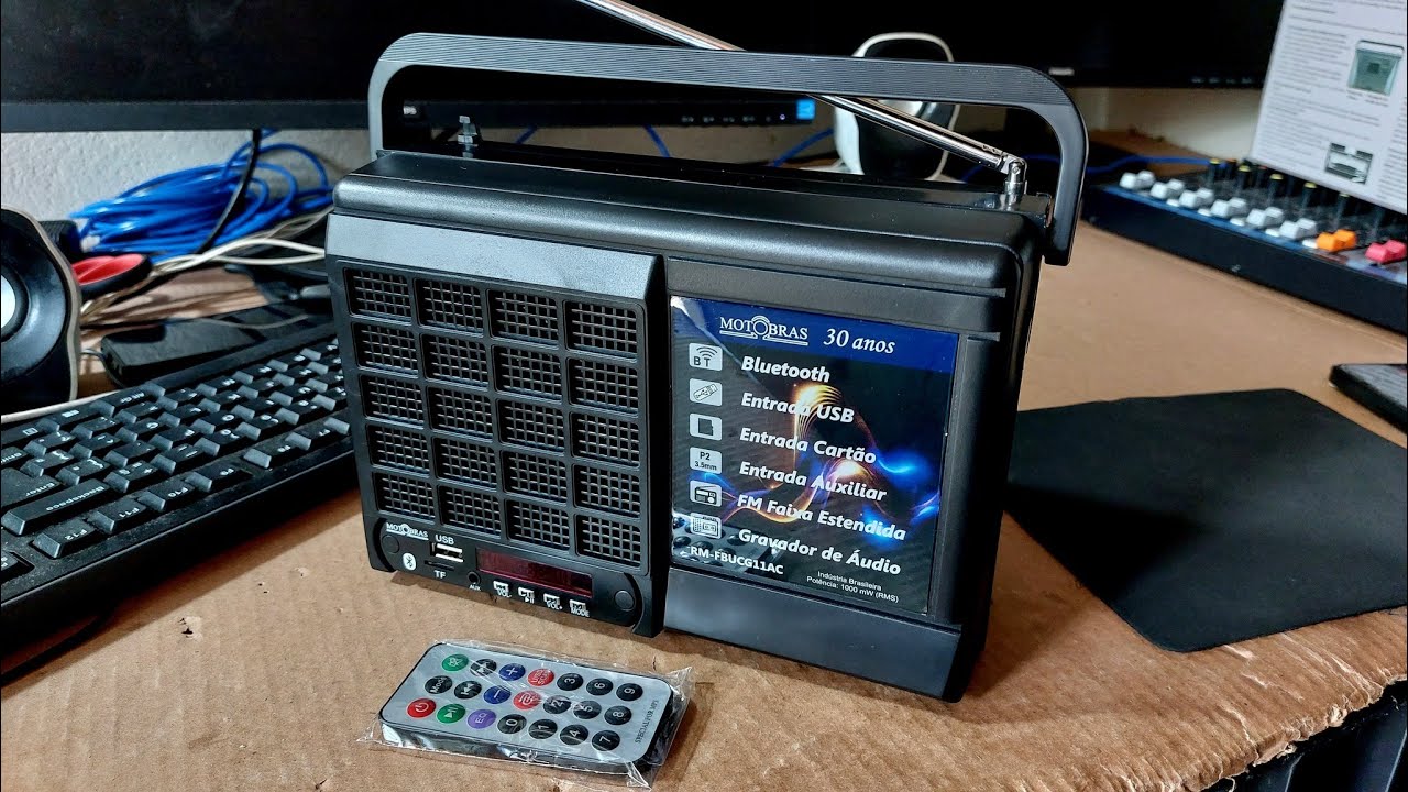 Motobras 30 Anos : Novo Dunga Max  Rádio FM digital  Modelo RM-FBUCG11AC - Unboxing e Demonstração.