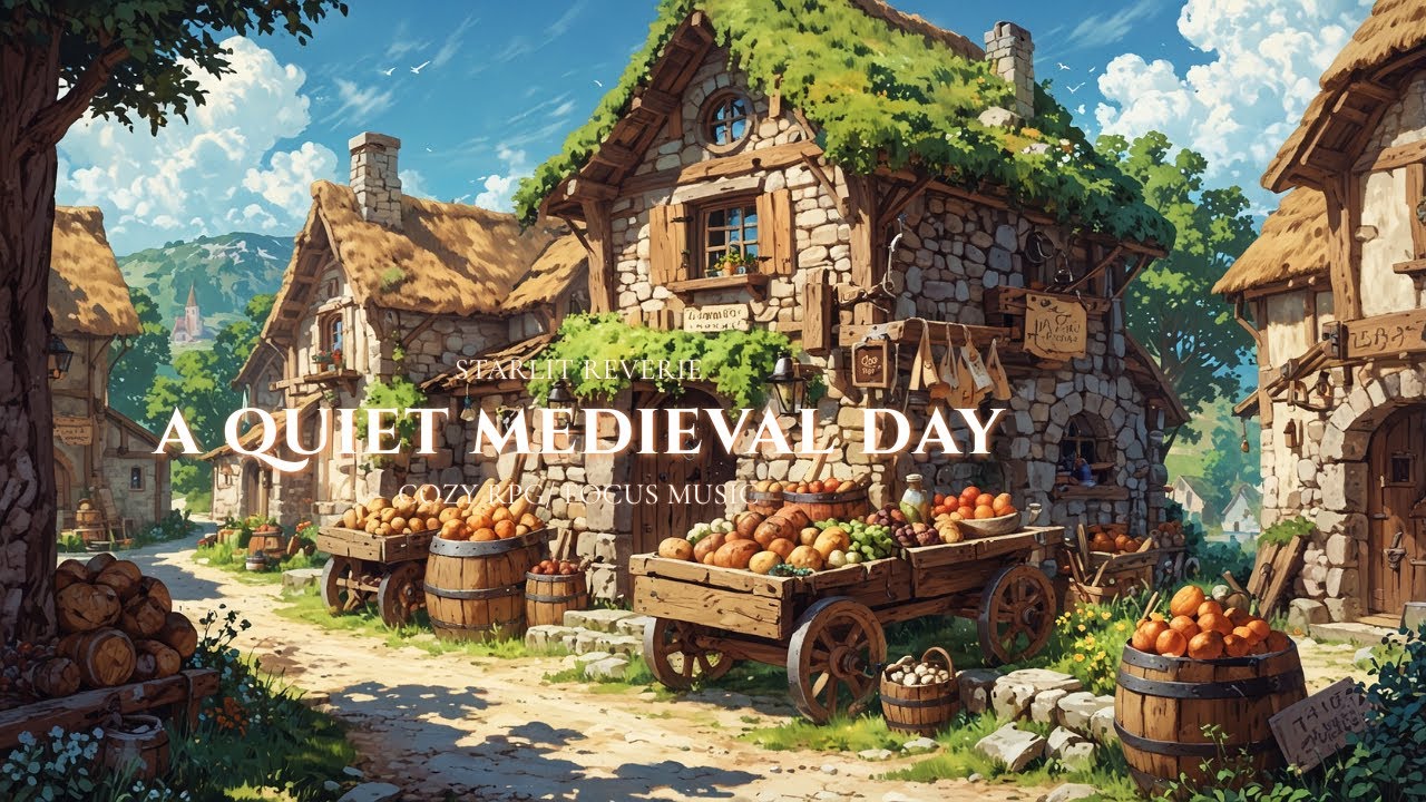 Cozy Medieval Village Fantasy Music | Relaxing Ambience for Reading, Writing & Focus