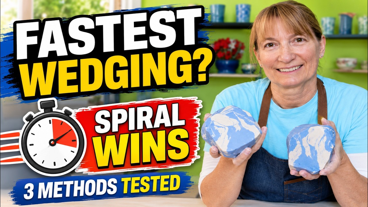 Fastest Wedging Technique To Mix Pottery Clay - 3 Different Wedges Tested