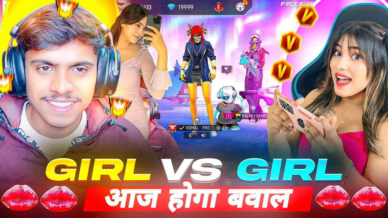 CUTE V BADGE GRIL STREAMER VS KAAL YT ON CS RANKED😱 1 VS 4 👿 GARENA FREE FIRE