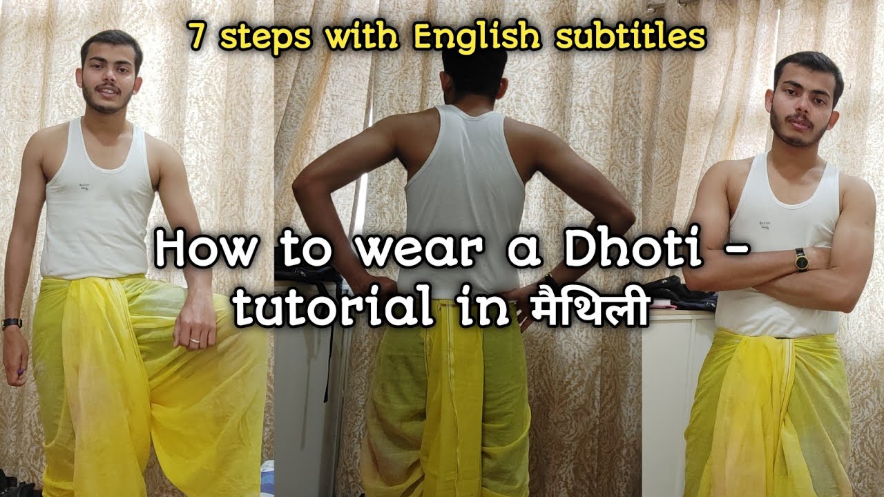 How to wear a dhoti | in maithili | tutorial video | मैथिली | maithili talks