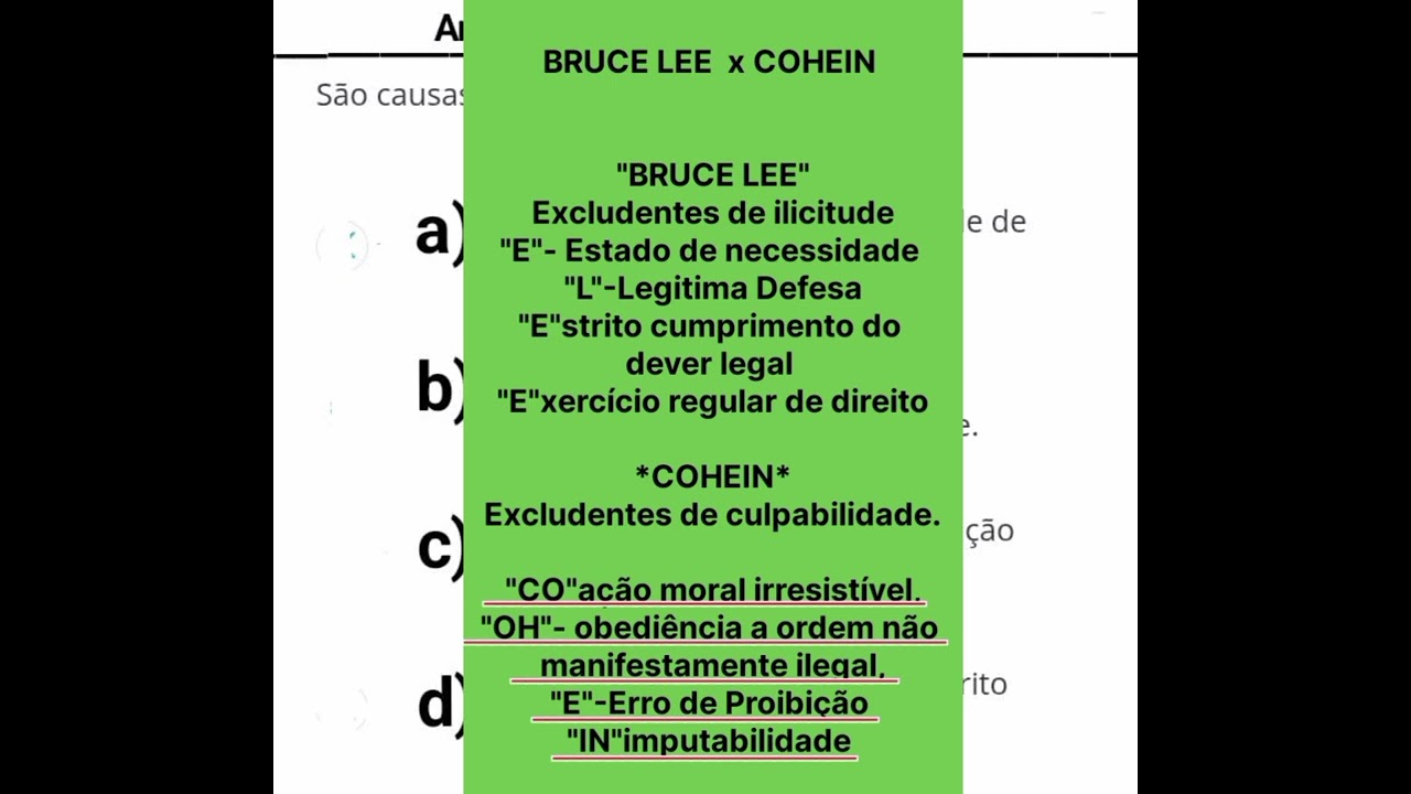 Questão Concurso. Direito Penal.  Excludentes de culpabilidade