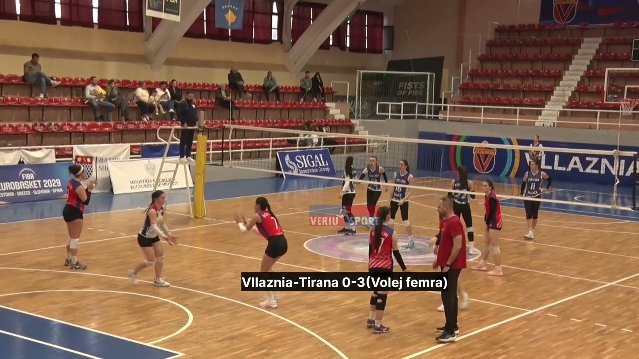Pamje nga ndeshja Vllaznia-Tirana 0-3(Java e 12 Volej Femra).Pallati sportit  Qazim Dervishi Shkodër