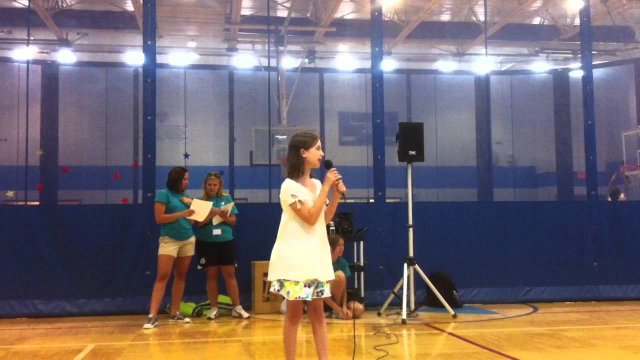 Katie Singing at the Y Talent Show