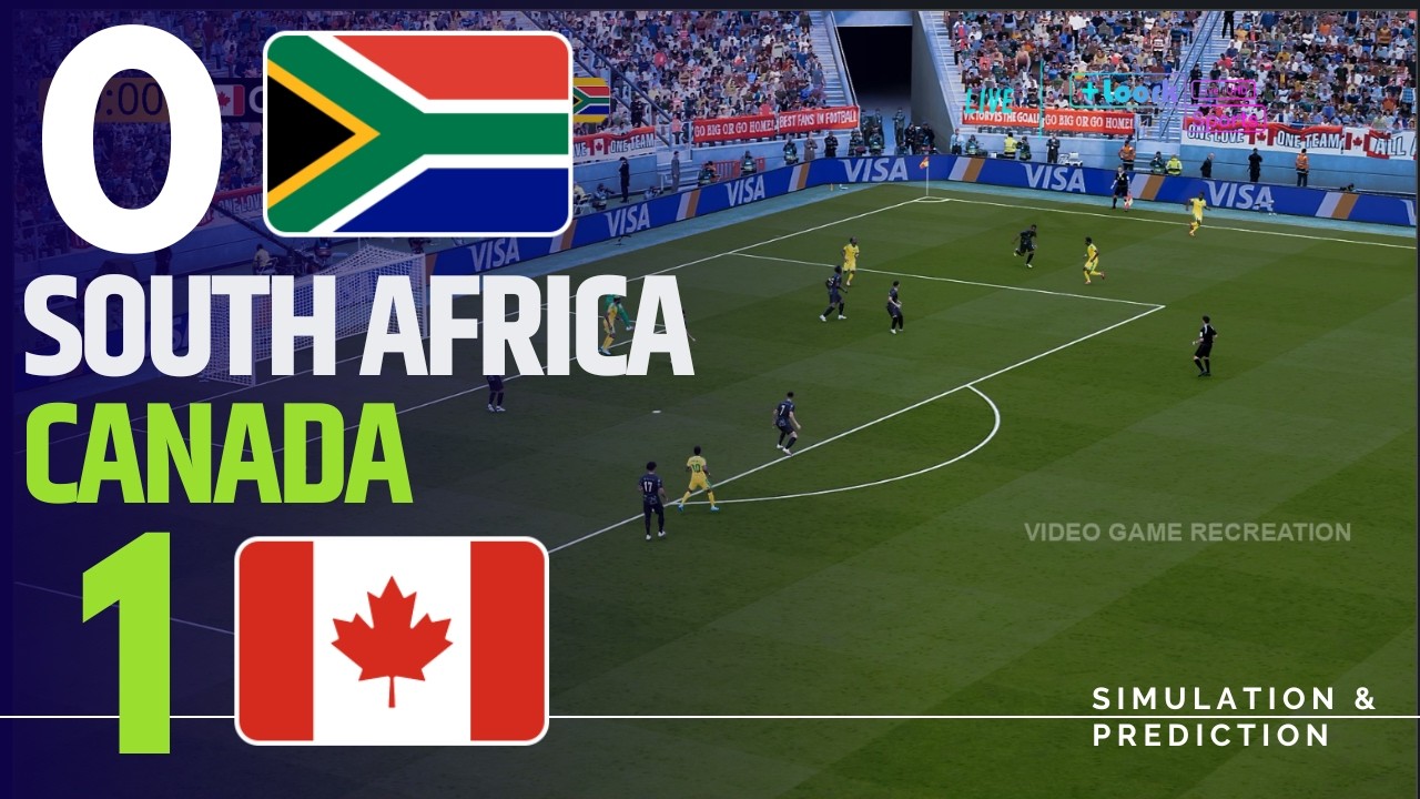 ⚽ South Africa 0-1 Canada | Highlights | 2026 World Cup Video Game Simulation/Recreation