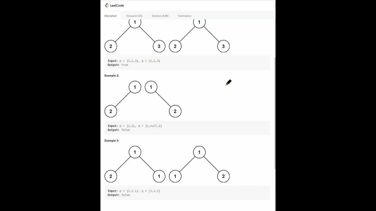 100. Same Tree | Python | Leetcode 100. Same Tree  | Binary tree