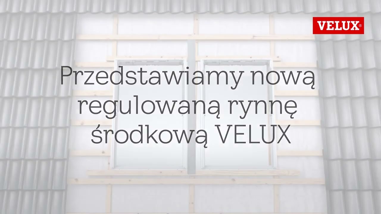 Regulowana rynna środkowa do okien zespolonych Velux
