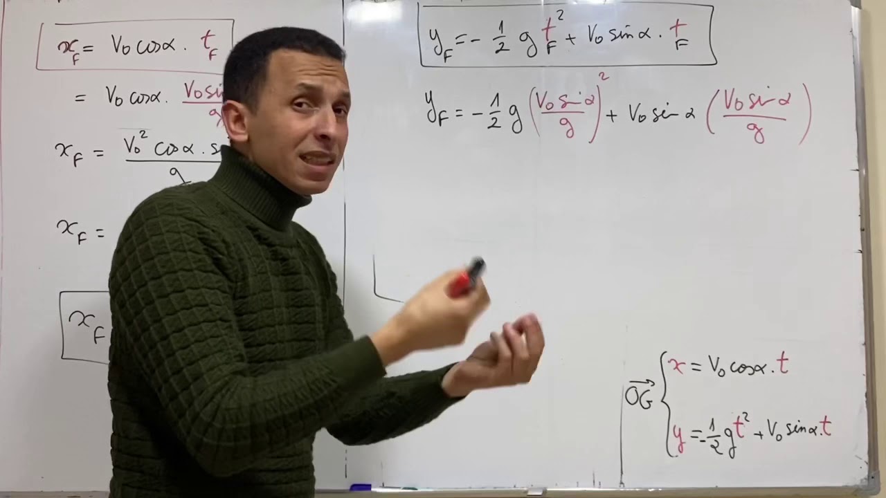 حركة قذيفة في مجال الثقالة المنتظم ( قمة المسار) ذ.حليوي
