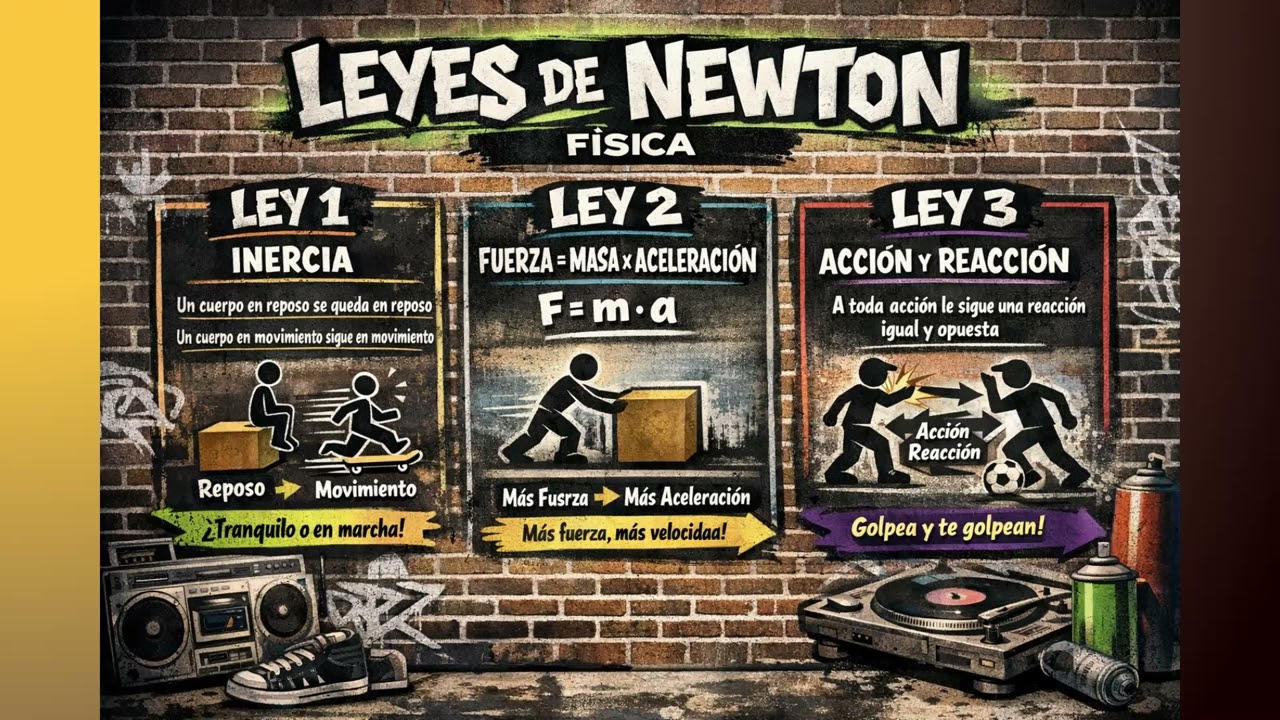 Leyes de Newton | Hip Hop | Paso a paso | Física 🎧