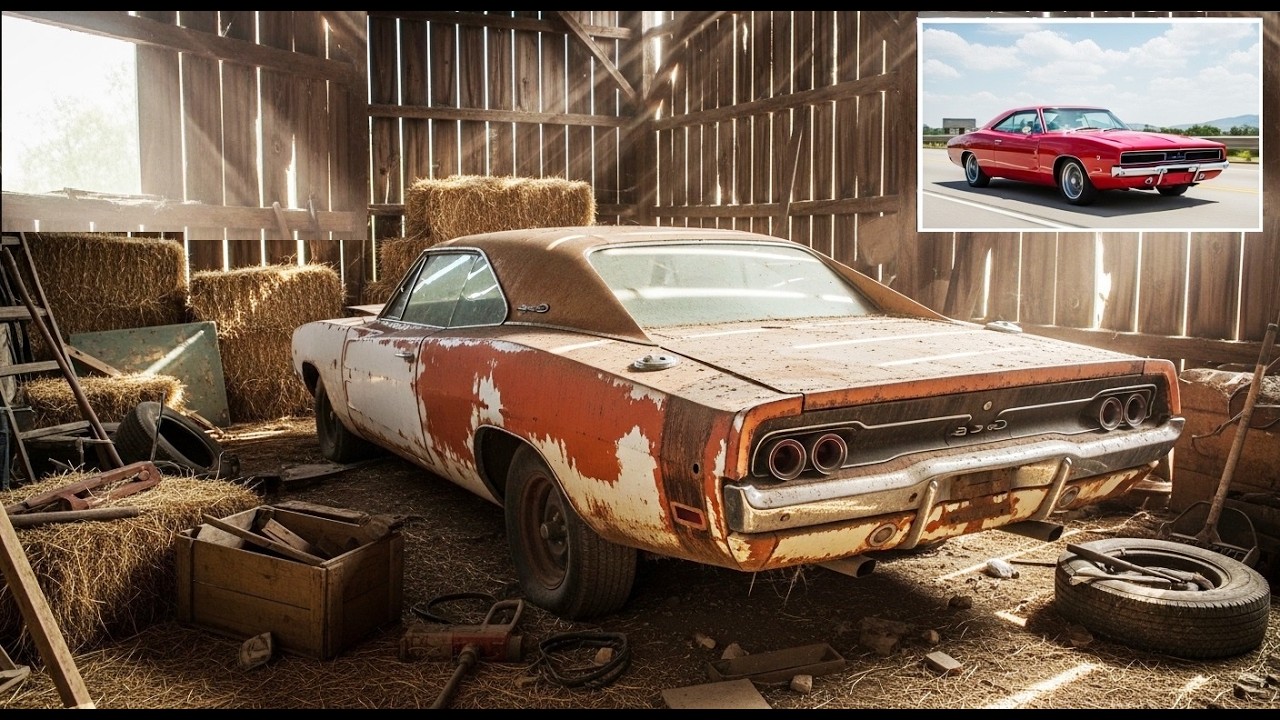 Abandoned 1969 Dodge Charger #barnfind  :  Restored to Showroom Glory!  #supercars