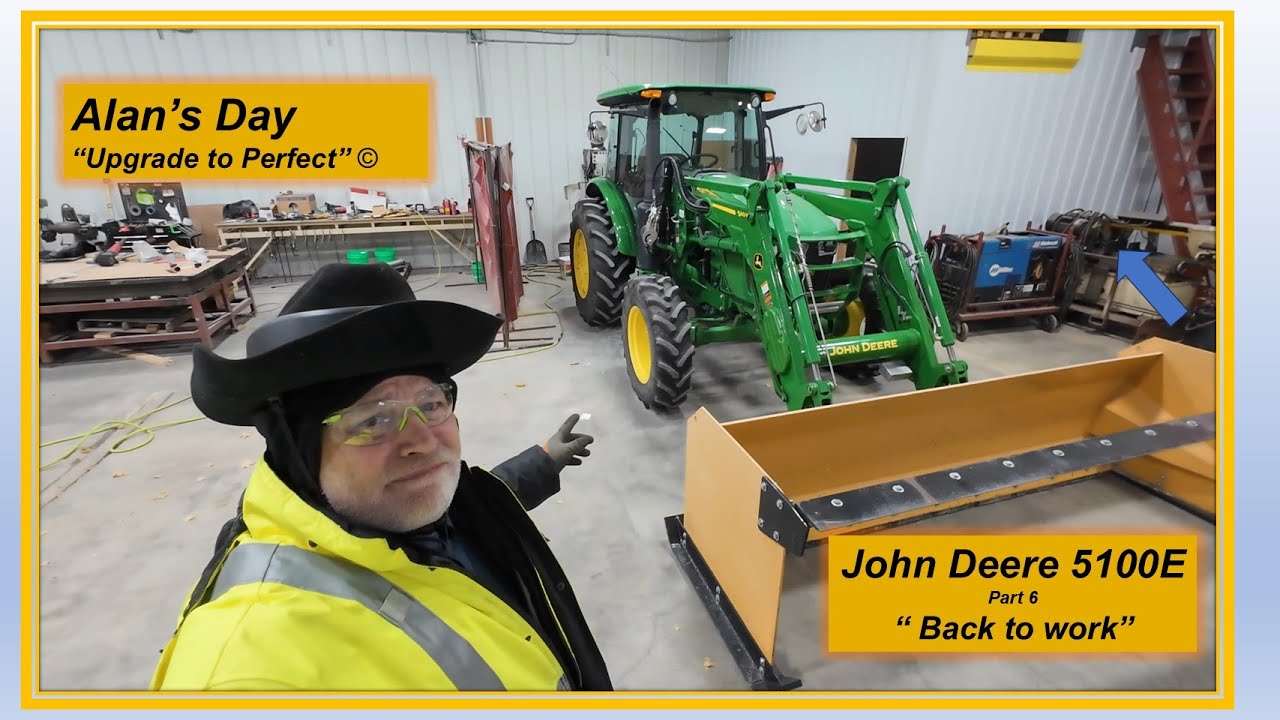 День Алана. Часть 6. John Deere 5100E «Вернулся к работе»: уборка снега в Висконсине