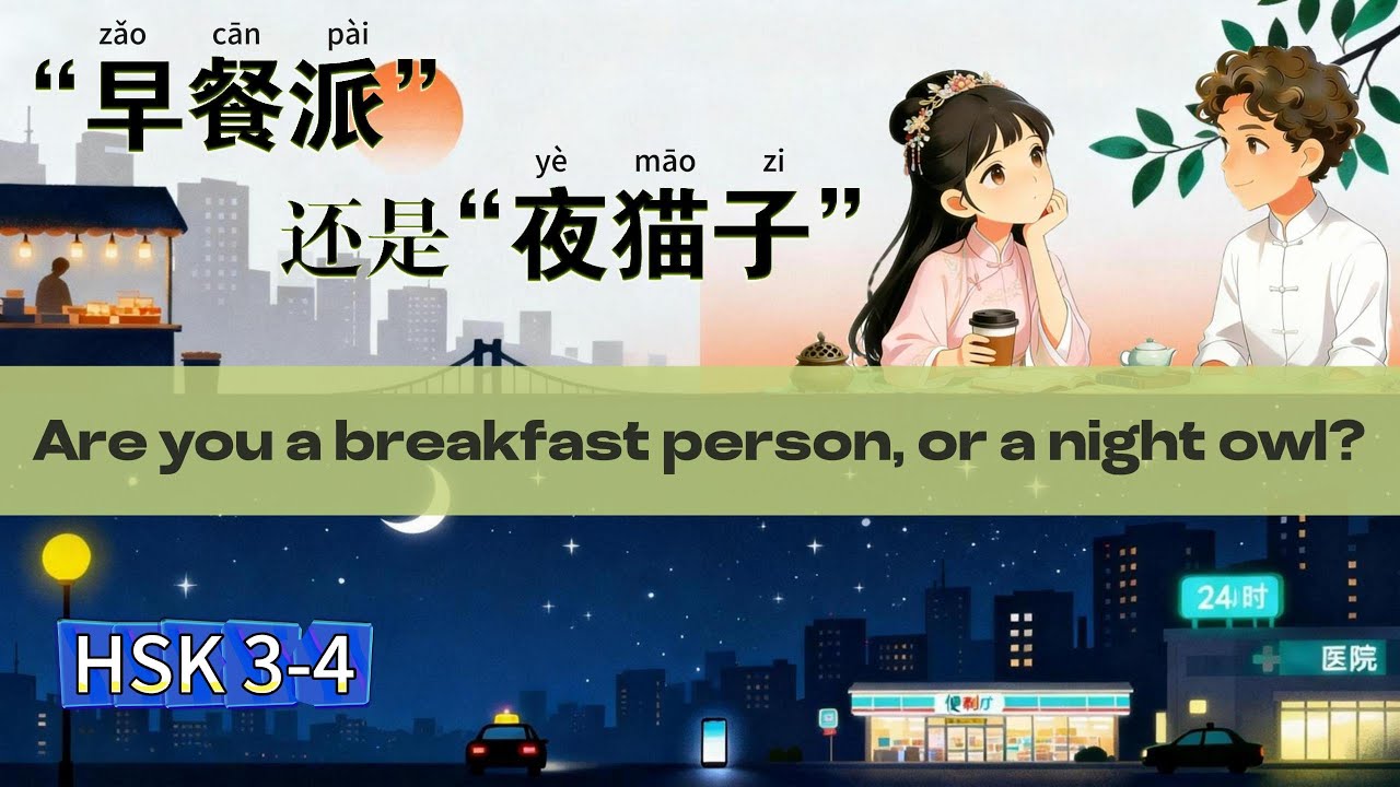 HSK3-4 | Early Bird vs. Night Owl | Unlock Your Body Clock你是“早餐派”还是“夜猫子”？
