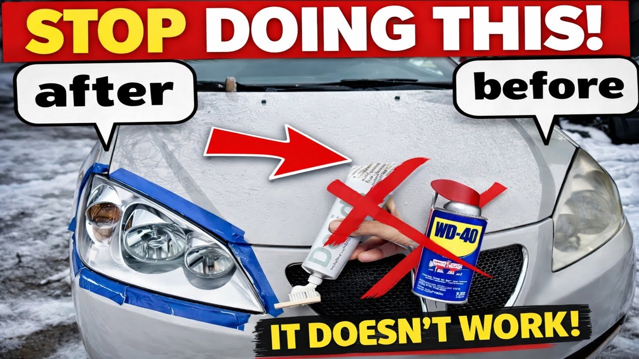 How to restore cloudy and dirty headlights the right way Full process & Results