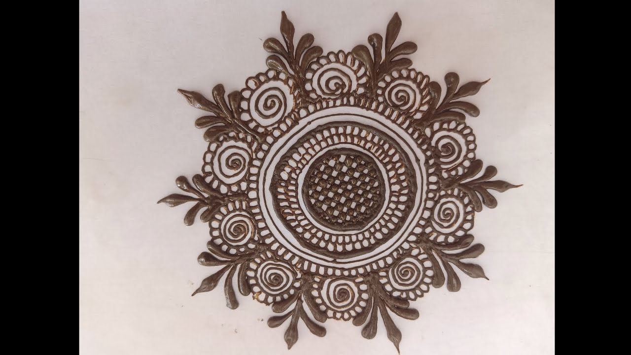 Easy flower mahendi design 😍 jaldi banne vali  design 🌼#aasan tarike se flower mahendi design banae🤩