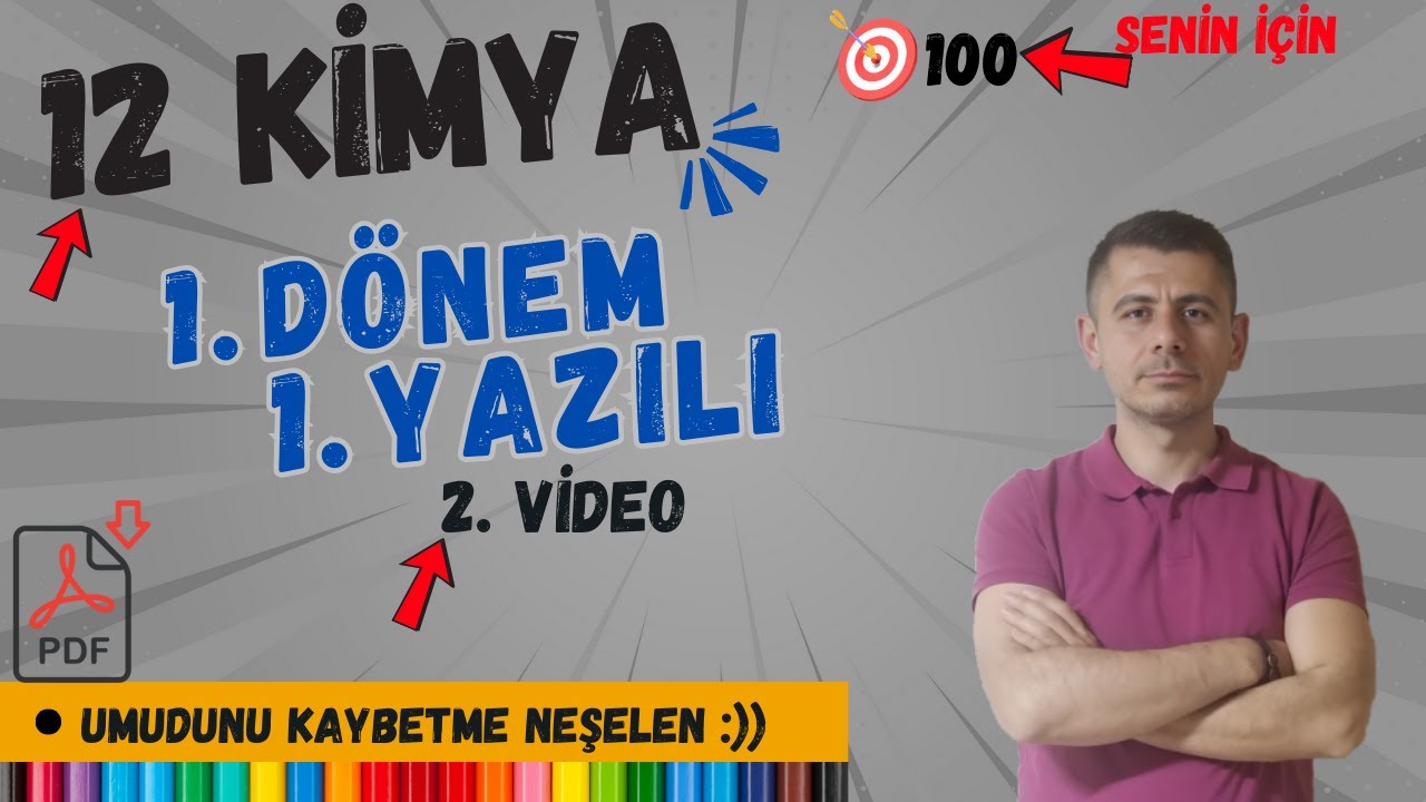 1.Dönem 1.Yazılıya Hazırlık | Elektrokimya | 2024-2025 + Ücretsiz PDF
