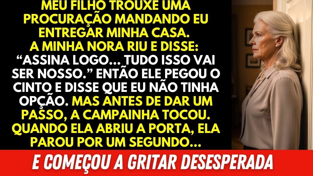 Meu filho me obrigou a entregar minha casa e me ameaçou com um cinto  Até que alguém bateu na por