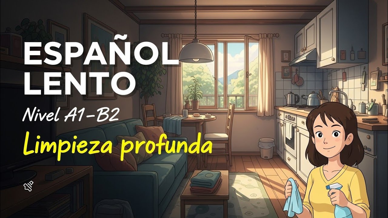 Deep Cleaning My Small Apartment | Learn Spanish Vocabulary in Context (A1–B2)