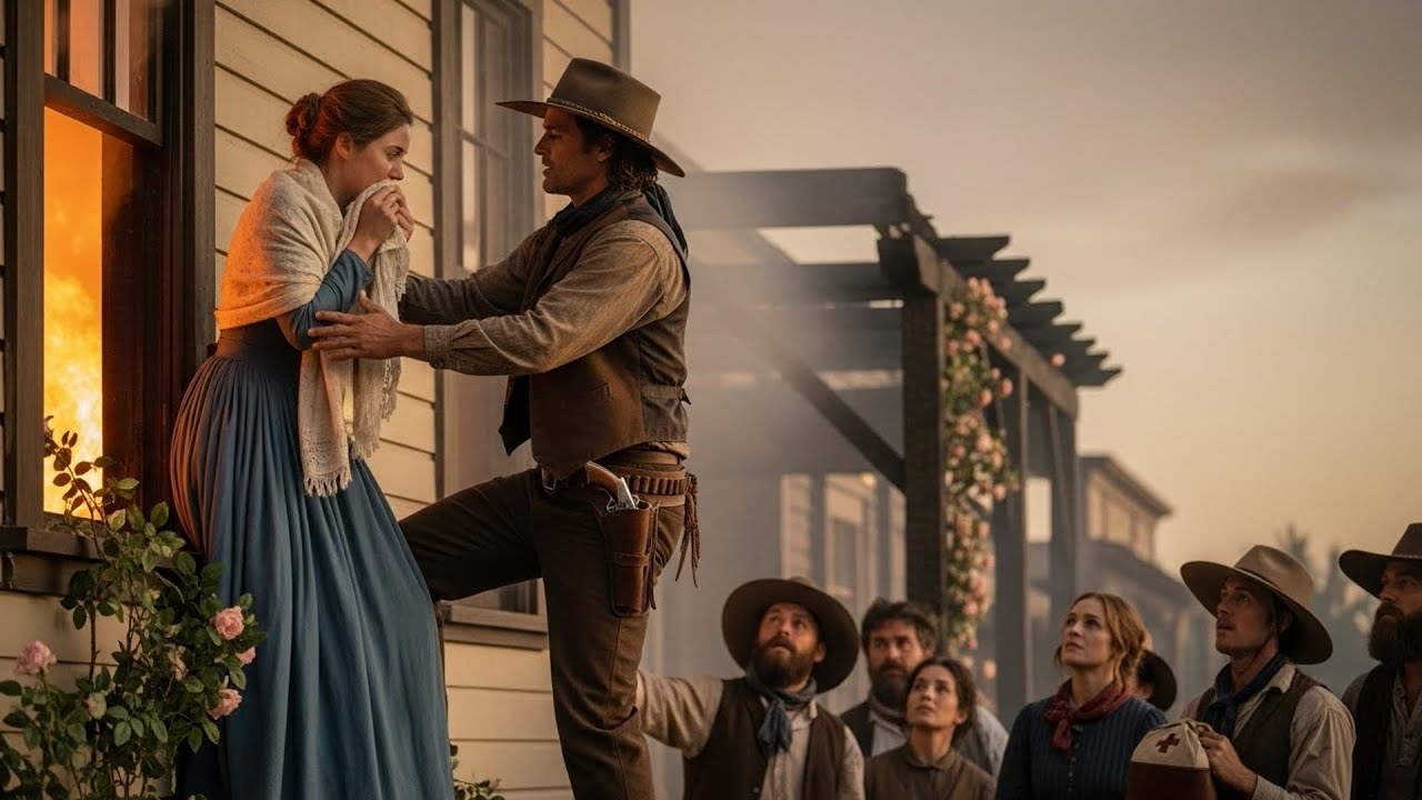 The Fire Trapped Her On The Second Floor, The Cowboy Climbed Up And Brought Her Down Through Smoke