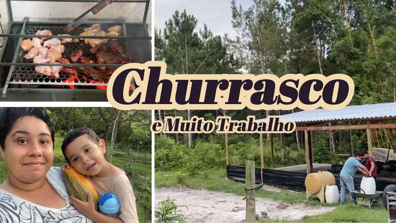 Churrasco, muito trabalho e aquela colheita de aboboras