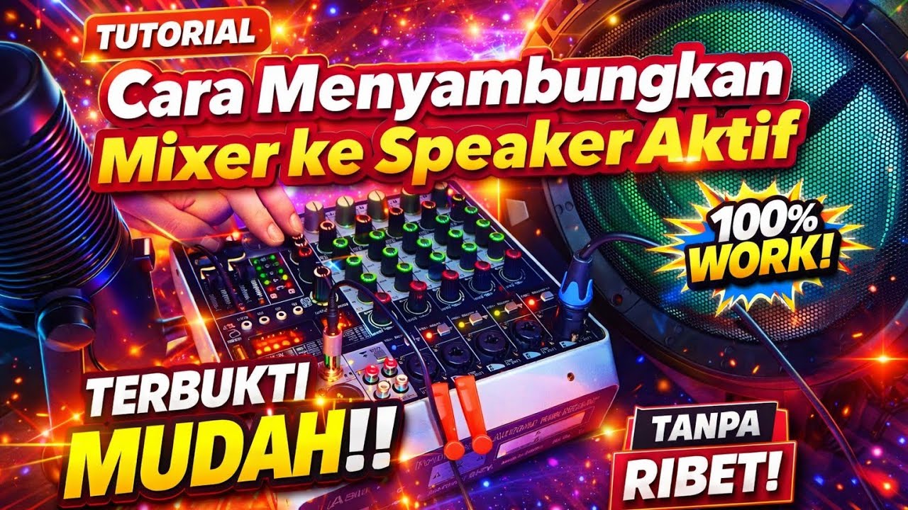 Cara Mudah dan Sederhana Menyambungkan Mixer ke Speaker Aktif Untuk Pemula #tembakoelfals #karaoke