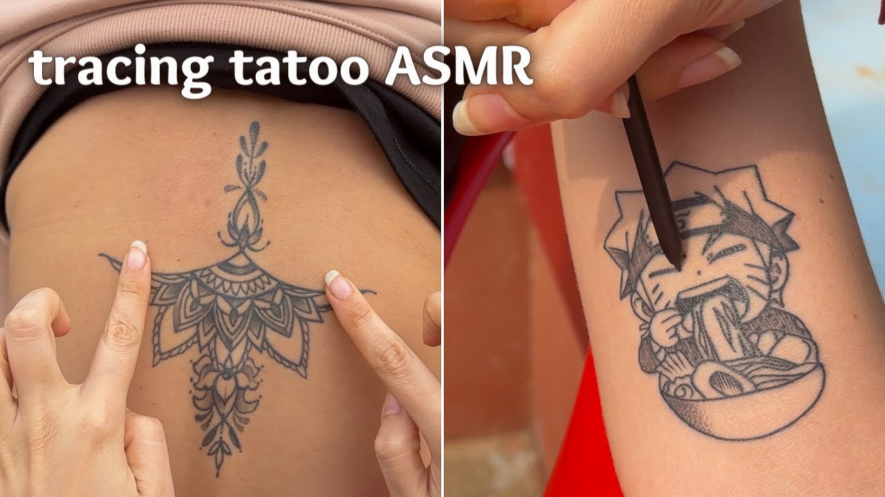 SKIN TRACING ON TATOO! 🤲🏻 ASMR ita