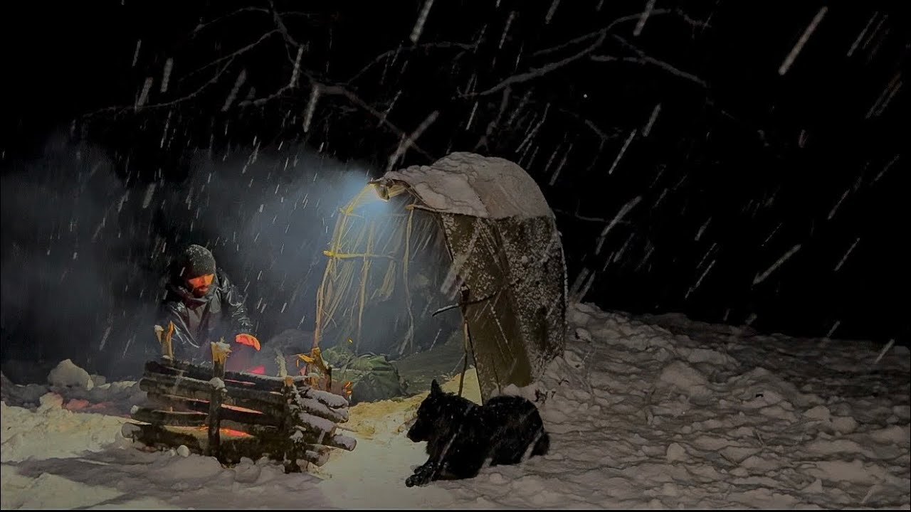 No Tent, No Sleeping Bag: Surviving a Blizzard in the Wild! ❄️
