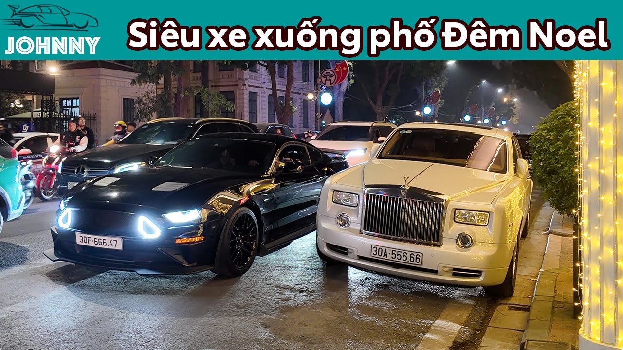Siêu xe đình đám Nhộn Nhịp xuống phố Đêm Noel tại Hà Nội - Toàn hàng Khủng