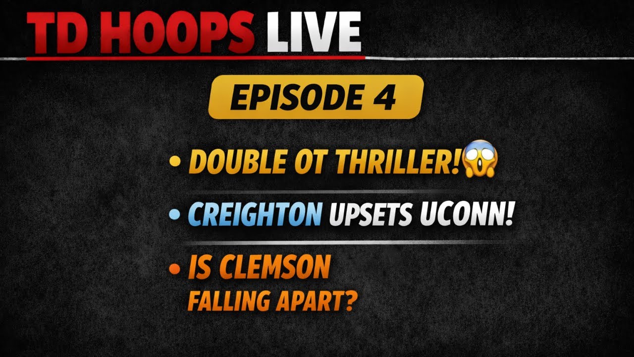 Arkansas vs Alabama DOUBLE OT THRILLER 😱 Creighton Upsets UConn Is Clemson Falling TD Hoops LIVE