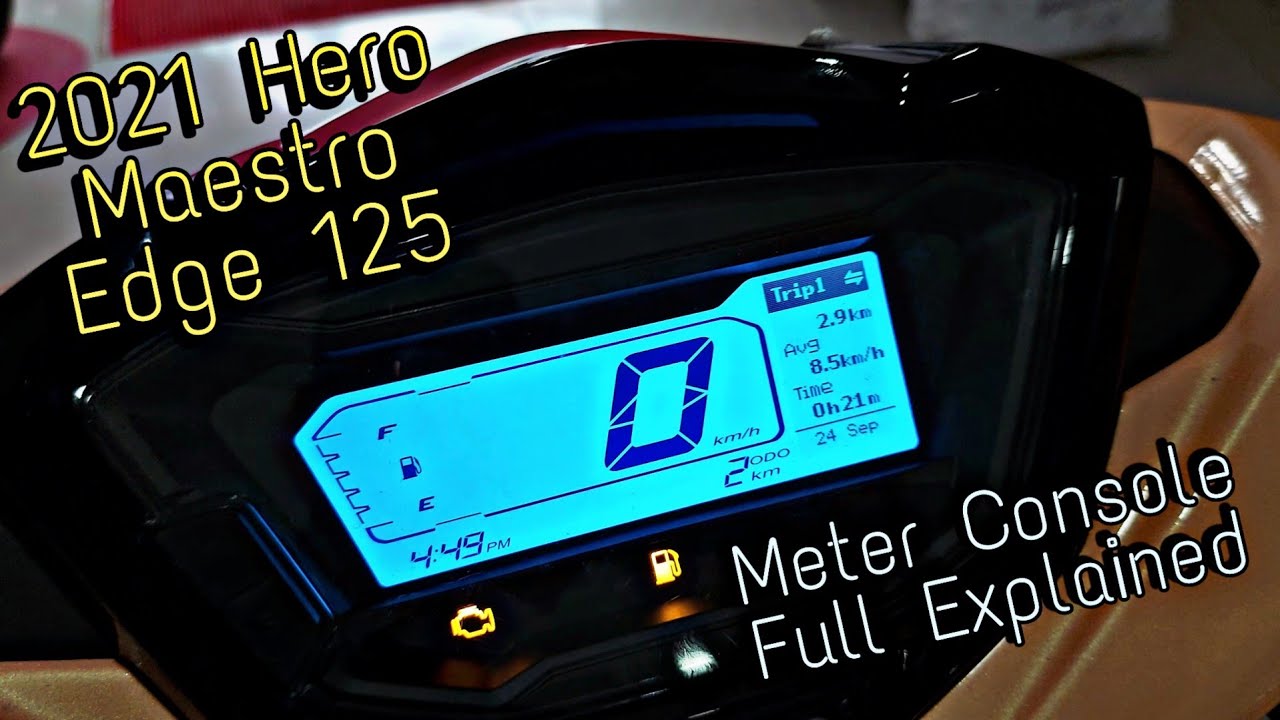 Hero Maestro Edge 125cc BS6 Meter Console Full Explained | Hero Connect Features Explained