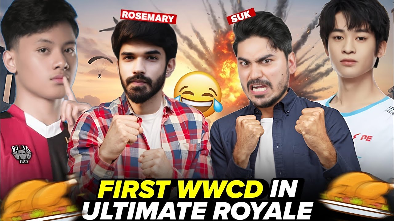 Rosemary & Suk First Chicken Dinner In Ultimate Royale BGMI😂 *FUNNY HIGHLIGHT!🤣