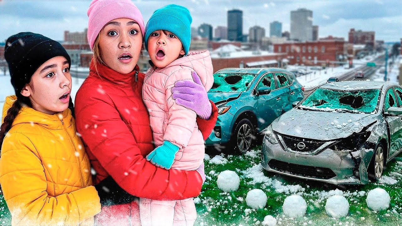 We Survive a Crazy HAiL Storm!! *Hurricane*