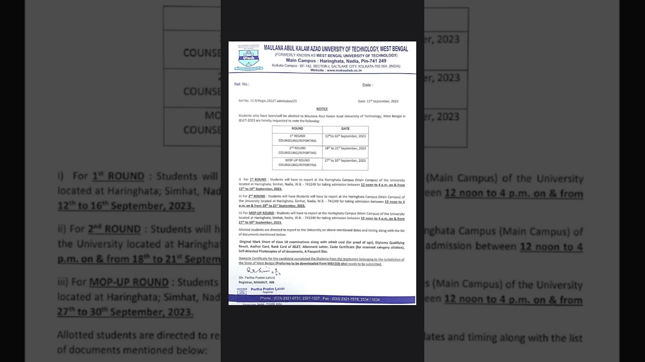 MAKAUT | JELET 2023 Counselling🔥 Check Description! #makaut #jelet #exam