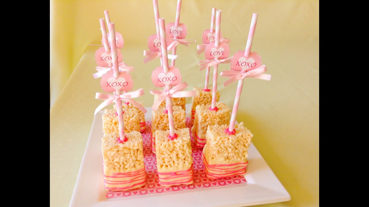 Repostería: Rice Krispies treats. Cómo hacer paletas de arroz inflado💗💞