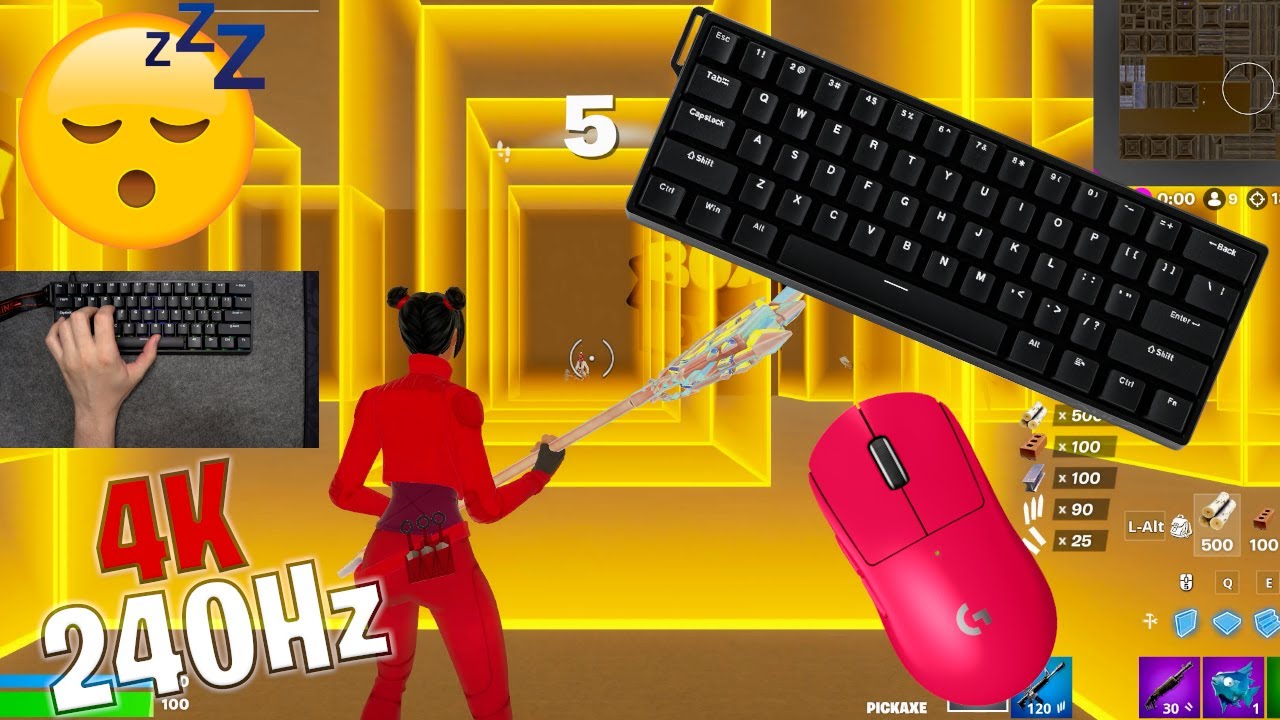Aula Win 60HE ASMR 😴 Box Fight Gameplay 📦  Satisfying Keyboard Fortnite 4K 240 FPS 🏆
