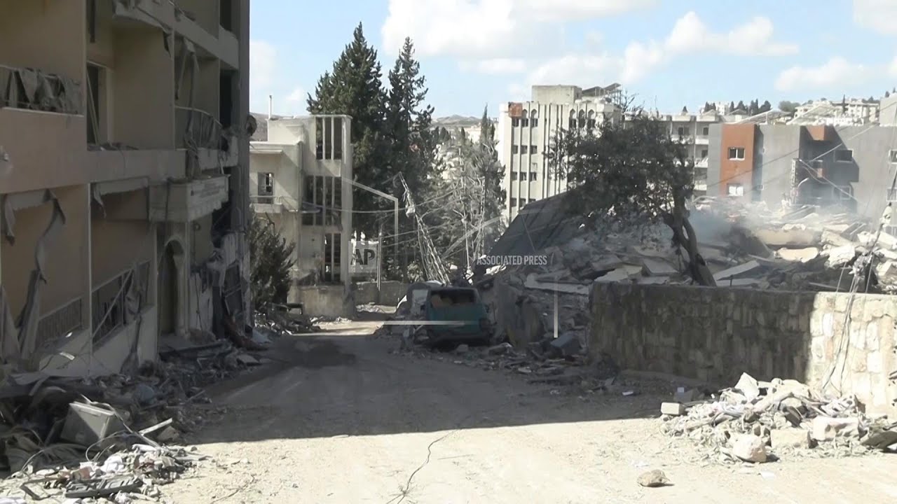 Destruction in southern Lebanese city of Nabatieh after intensive Israeli airstrikes