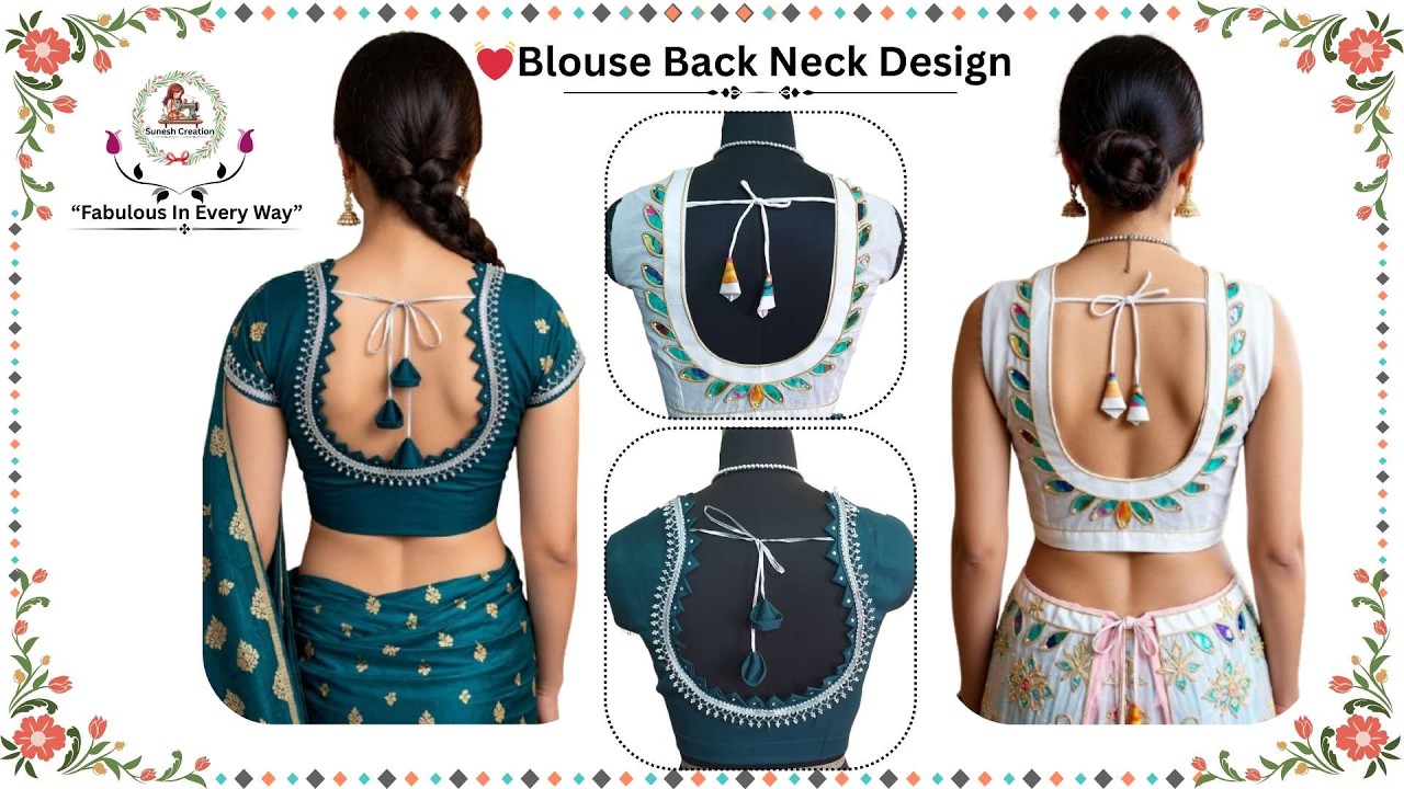 🎀Back Neck Design for Blouse & kurti | SUNESH CREATION #SUNESHCREATION #neckdesigns #kurti #blouse