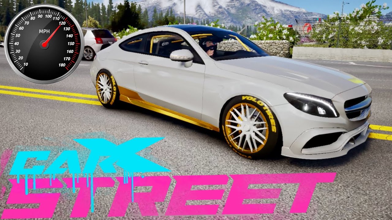 TUNNING A 310 KM/H MERCEDES BENZ - C63  AMG CARXSTREET #carxstreet #carx #gaming #mercedes