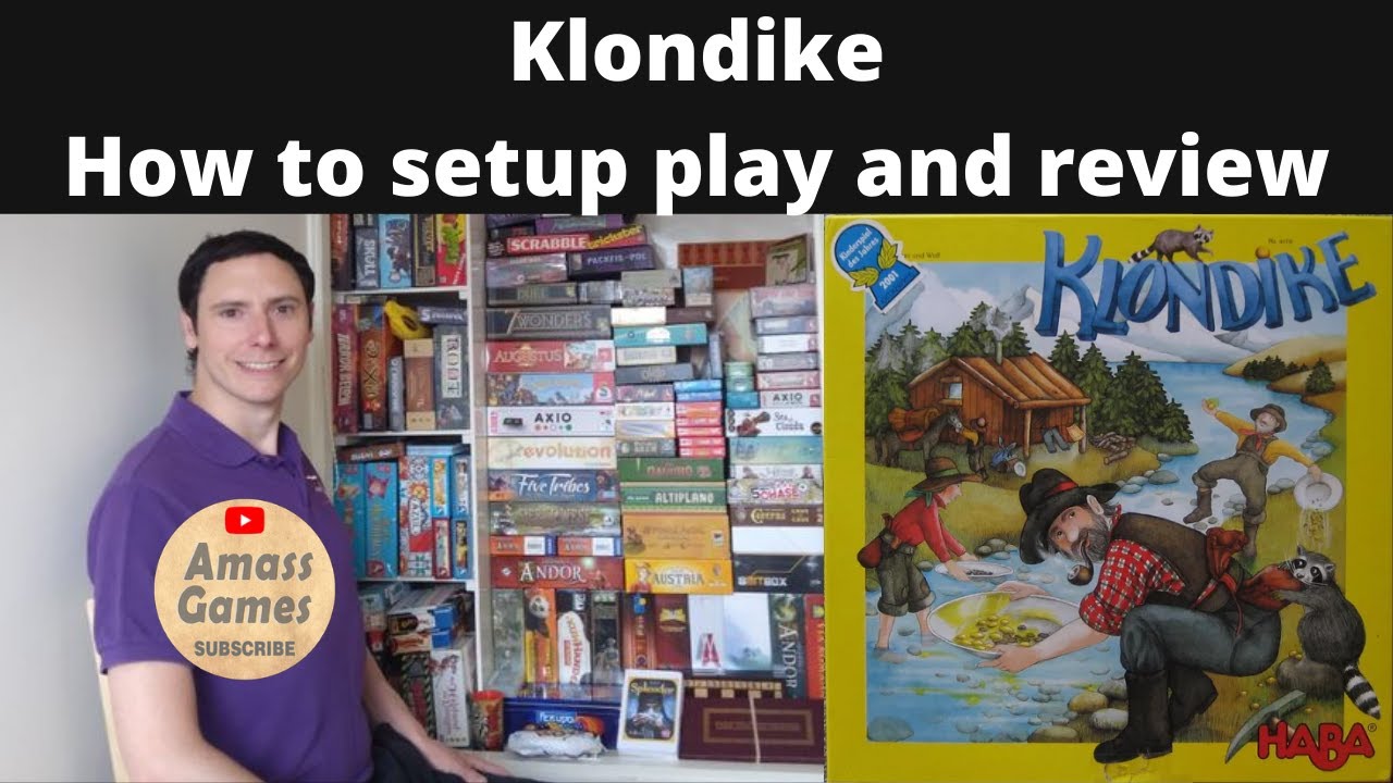 How to setup, play and review Klondike AmassGames children's board game Kinderspiel des Jahres 4K